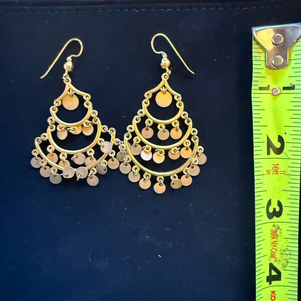 Elegant Gold Chandelier Earrings